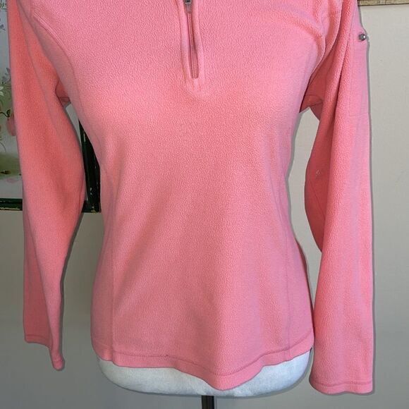 L.L. Bean Pink 1/4 Zip Lightweight Pullover Fleece Top (Size: Small) - Picture 9 of 16